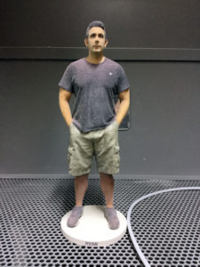 Full length print of a man before infiltration with epoxy (in its green state).