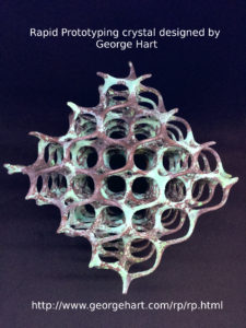 Just one of many interesting rapid prototyping crystals designed by George Hart!