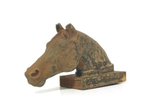Iron horse rusted using Tiffany green patina.